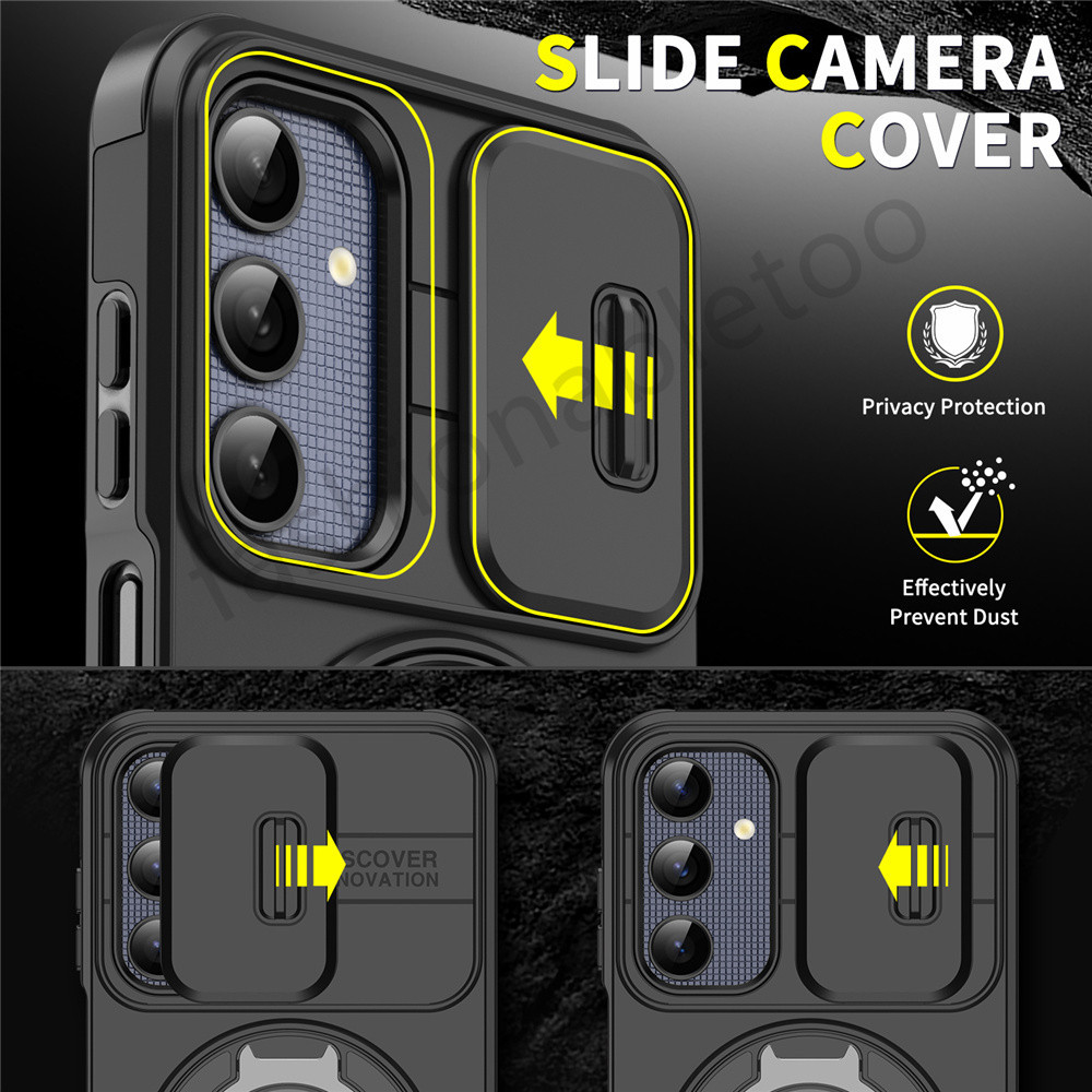 ปลอกสําหรับ Vivo Y200 Y 200 VivoY200 4G 5G กันกระแทกเคสโทรศัพท์เกราะแหวนวงเล็บ Stent Push กล้องเลนส์ป้องกันปกหลัง - รูปที่ 4