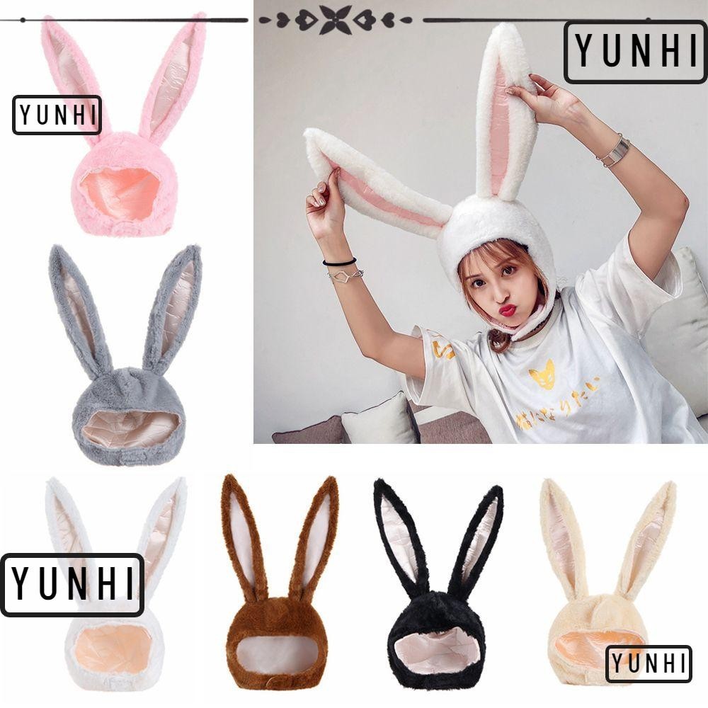 Yunhi หมวกหูกระต่ายตลกหัวอุ่นเครื่องแต่งกายตกแต่งวันหยุดปาร์ตี้โปรดปรานหมวก