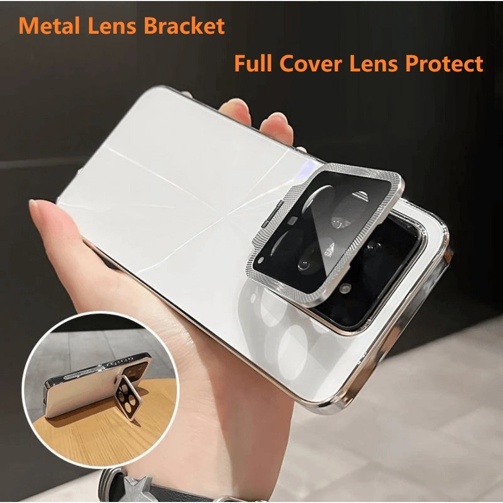 Metal Lens bracket Full Cover Shockproof เคส Xiaomi 15 14 Pro เคสโทรศัพท์ Mi14 Mi15 เคสกันกระแทก
