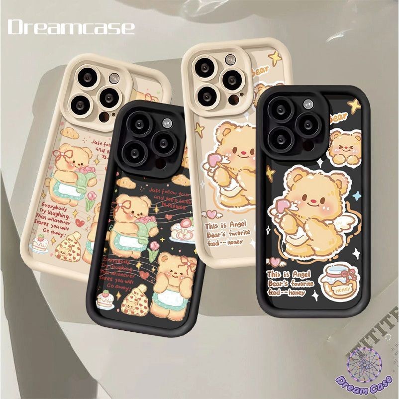น่ารักบัตเตอร์แบร์กรณีคู่เข้ากันได้กับ Oppo A77 A35 A17K A38 A53 A15 A16 A78 A7 A58 A3s A57 A18 A17 A33 A12 A54