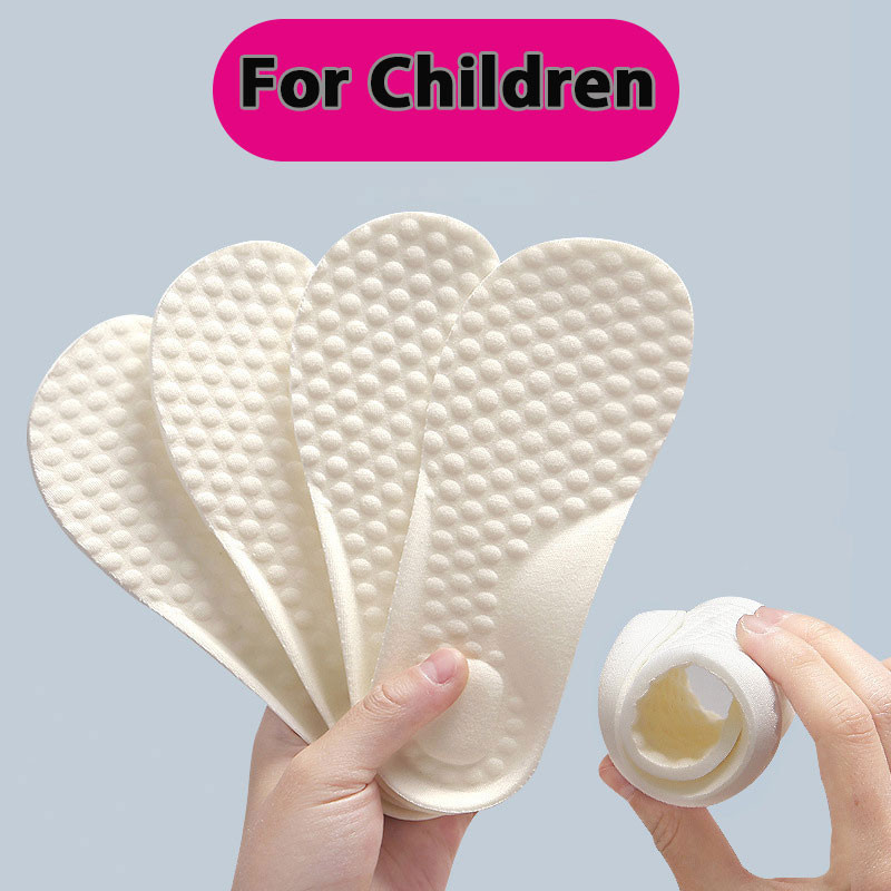 เด็กหน่วยความจําโฟมนวด Shock Absorbing Sport Insoles/ Anti Slip Breathable ชายหญิง Arch สนับสนุนรองเท้า Pad