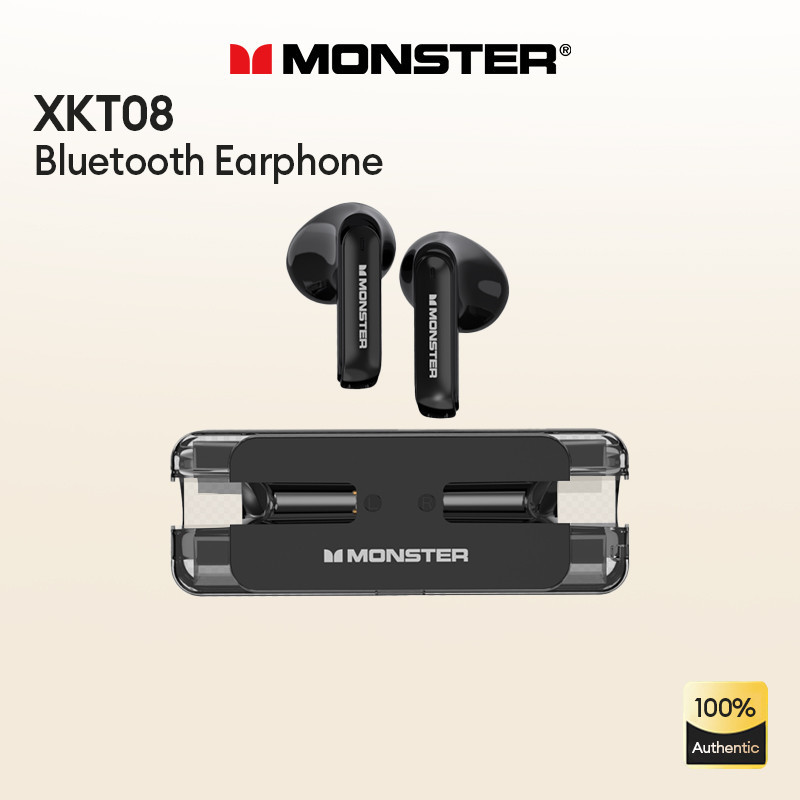 Monster XKT08 หูฟังบลูทูธไร้สาย 5.3 กันน้ํา สําหรับเล่นเกม