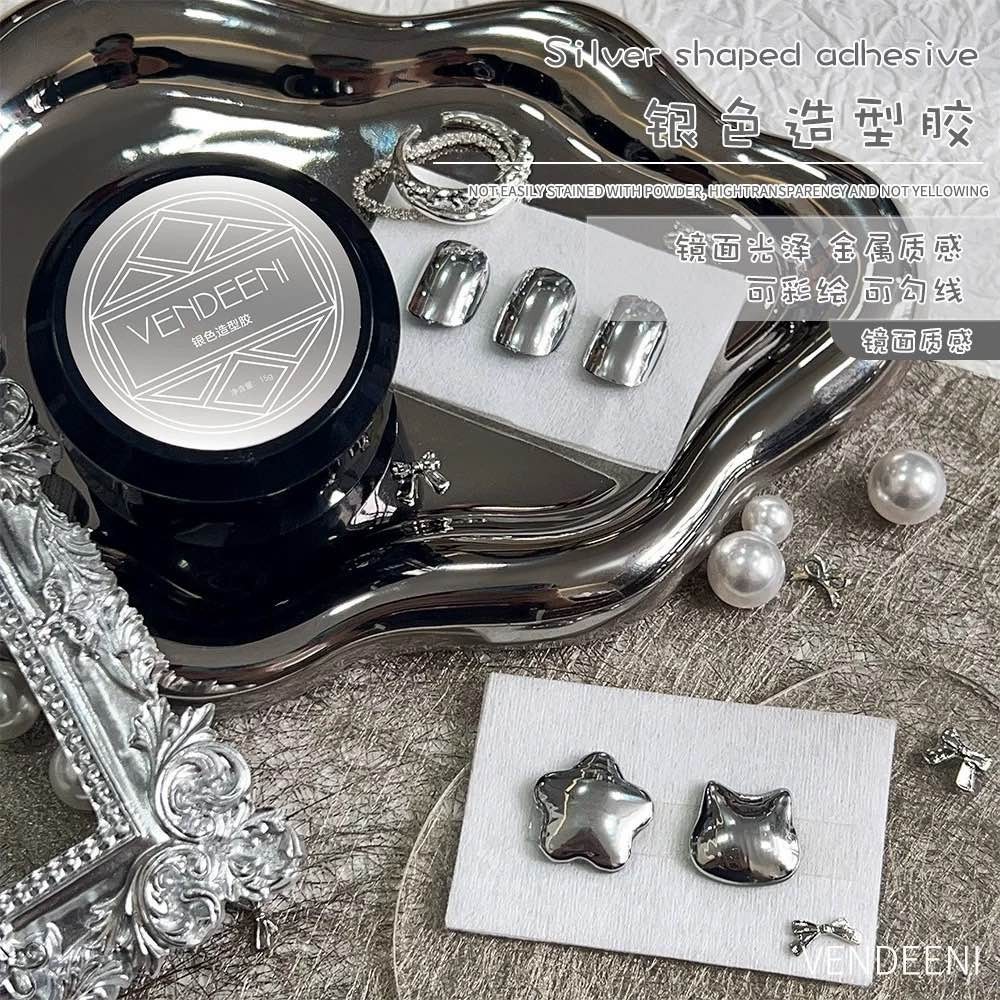 VENDEENI METALLIC เงิน  เมทัลเงิน สีเพ้นท์สีเงิน 15ml คุ้มมาก