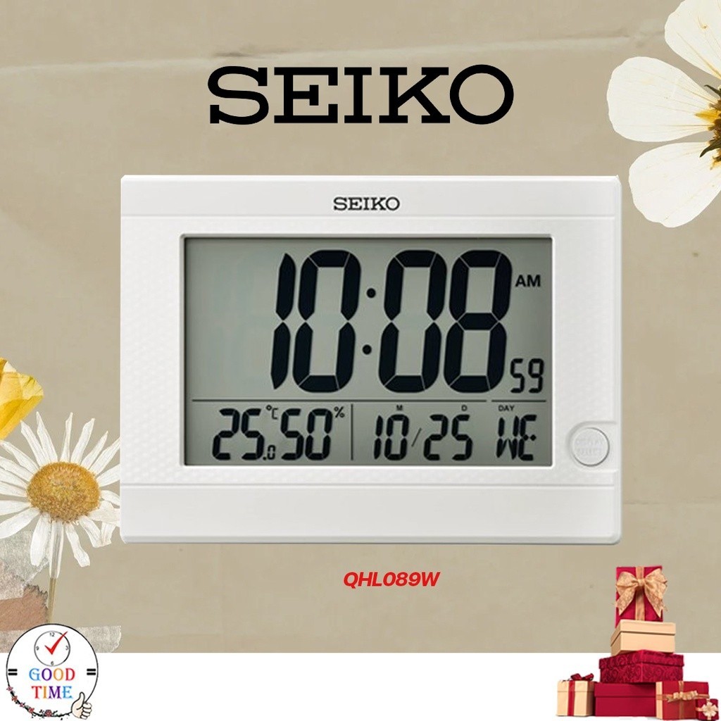 นาฬิกาดิจิตอล นาฬิกา ดิจิตอล Digital Clock รุ่น QHL089W นาฬิกาแขวนผนังพร้อมขาตั้ง