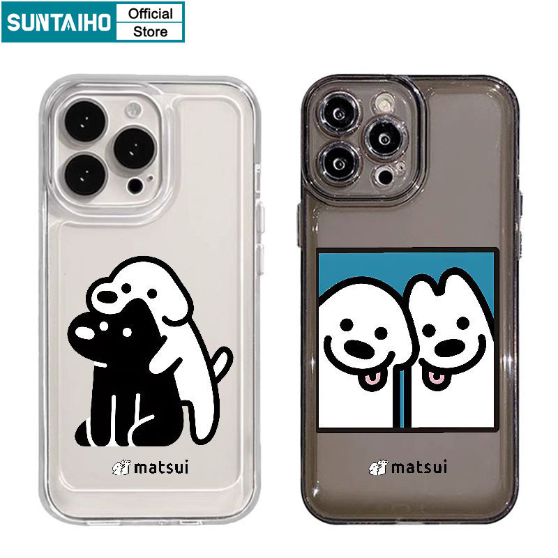 Suntaiho เคสไอโฟน ตลกที่ไม่ซ้ํากันปลอกการ์ตูนสุนัขรูปแบบเคสโทรศัพท์สําหรับ Iphone 15 14 12 13 11 Pro Max IP 7 8 Plus Iphon X Xs XR Xs Max TPU Soft Premium กันกระแทกปกหลัง