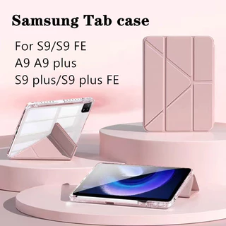 หลังใสเคสสำหรับซัมซุงSamsung Tab S6 lite A11+ A9+ S10 Lite S9 FE+/S9+/S10+/S7/S8พับได้หลายมุม