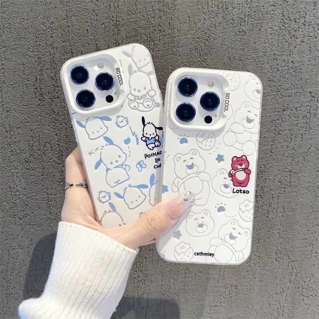ลูกสุนัขน่ารักหมี เคสไอโฟน กันกระแทก สําหรับ เคสไอโฟน11 เคส IPhone 11 12 13 14 15 PRO MAX 6 7 6S 8 14 15 Plus XR XS MAX