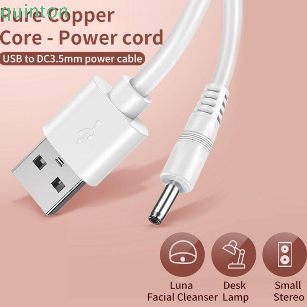 Quinton USB To Dc 3.5 มม.สายเคเบิลวงกลมอะแดปเตอร์Dc Power Plug 3.5*1.35 มม.5V USB Barrel Power Cable Dc Power Plug Line