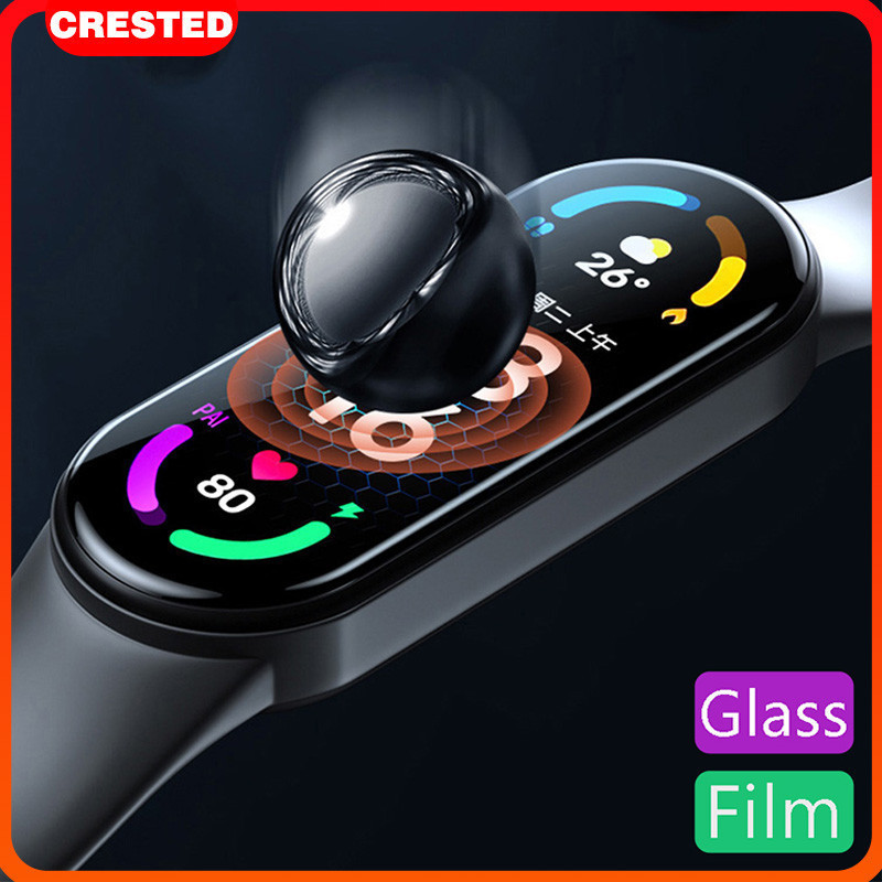 3D ฟิล์มกระจกนิรภัยสำหรับ Mi Band 10 9 8 7 6 5 4 Xiaomi Mi วงเต็มหน้าจอที่ครอบสำหรับ Xiaomi Band 8
