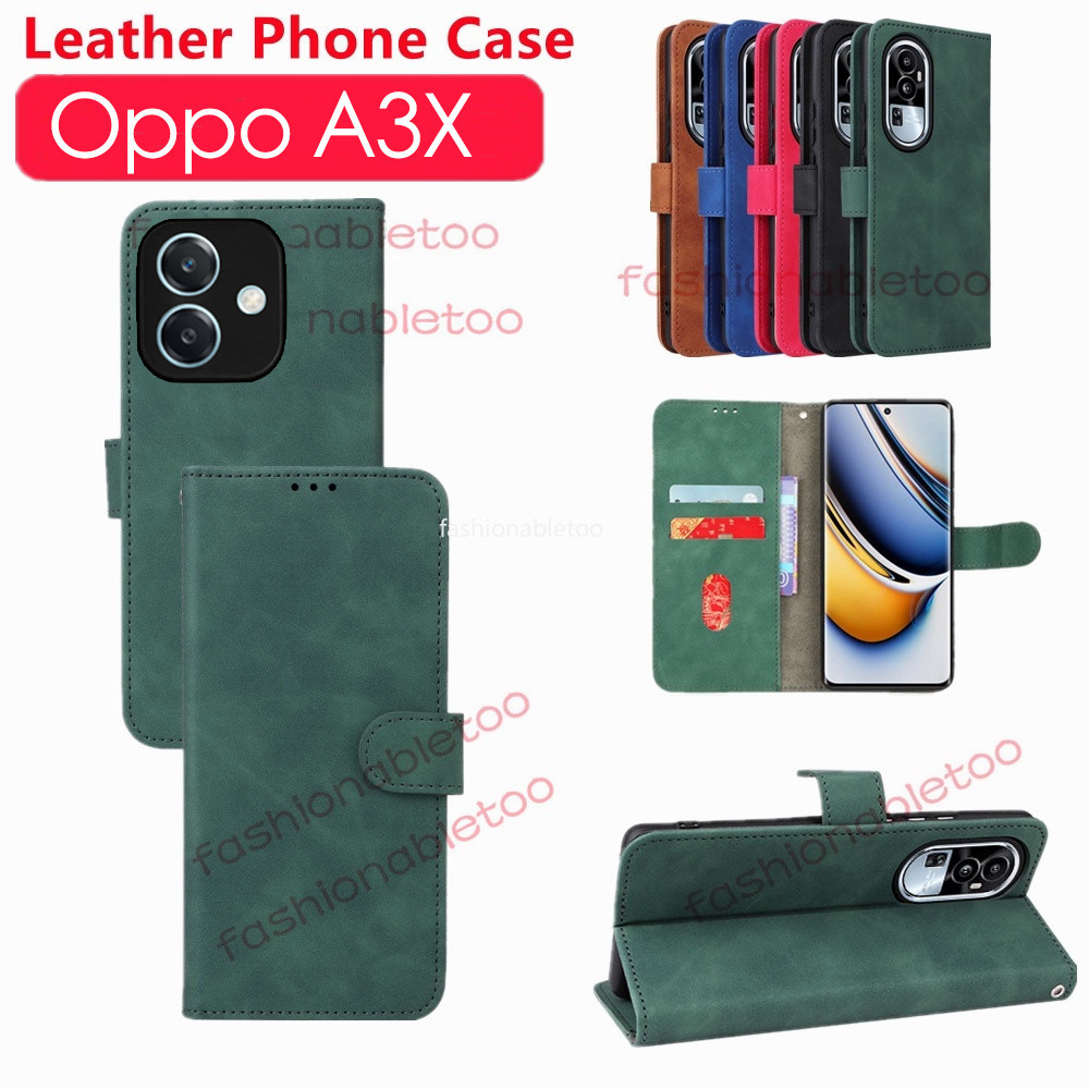 Flip หนังสําหรับ Oppo A3X 3X A3 X A3 pro A3pro A5 pro A5pro A5X OppoA3X OppoA3pro OppoA5pro OppoA5X Magnetic Bracket ปลอกกันกระแทกฝาหลัง
