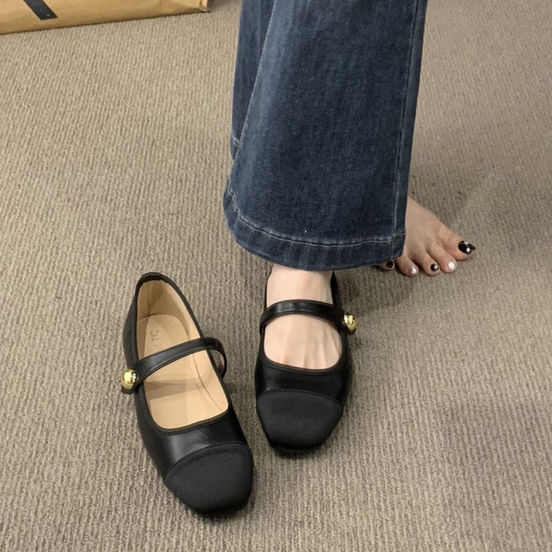 รองเท้าส้นแบนแมรี่เจนรองเท้าผู้หญิงถั่วเหลือง และรองเท้าหนังอ่อนนุ่มบัลเล่ต์ - รูปที่ 4