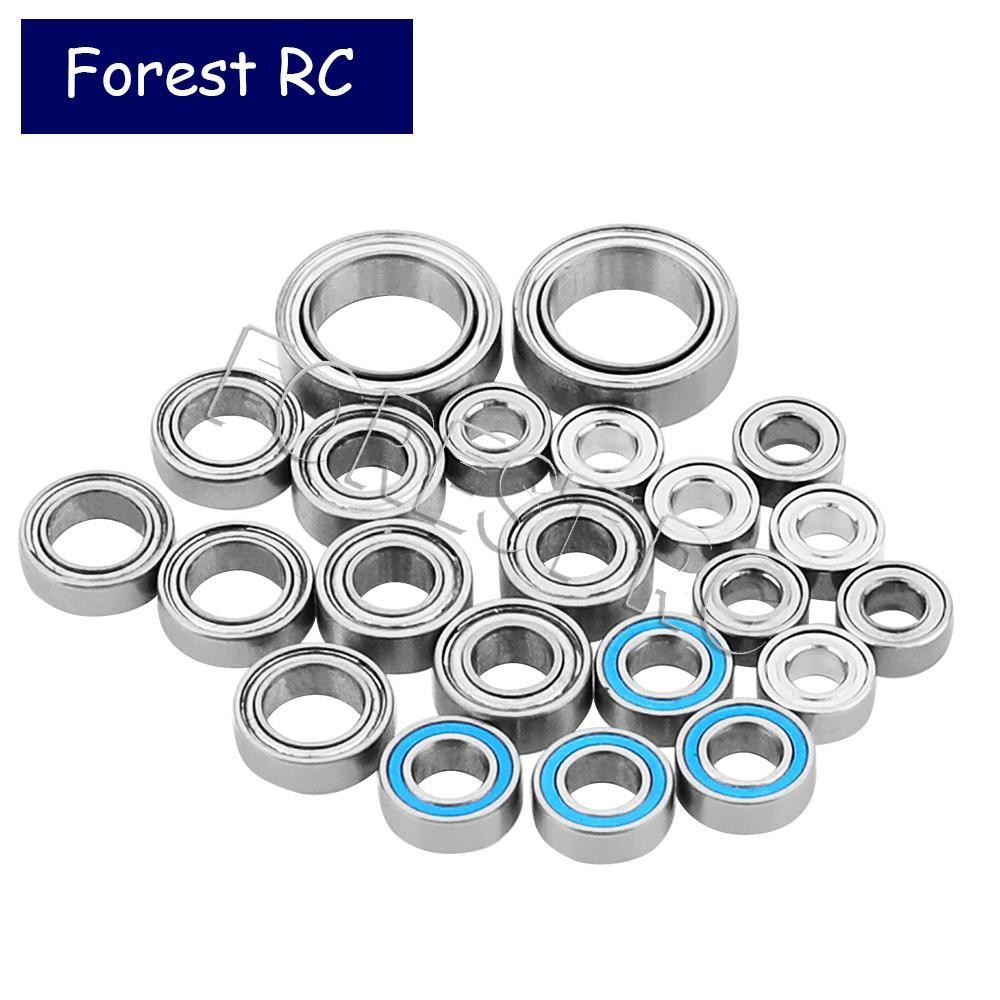 Chrome เหล็กปิดผนึกชุดแบริ่งสําหรับ RC Axial 1/10 SCX10 Geabox 90027 Pro II III Capra TRX4M 1/18 UTB18 1/24 SCX24 90081 Crawler TT01 TT02