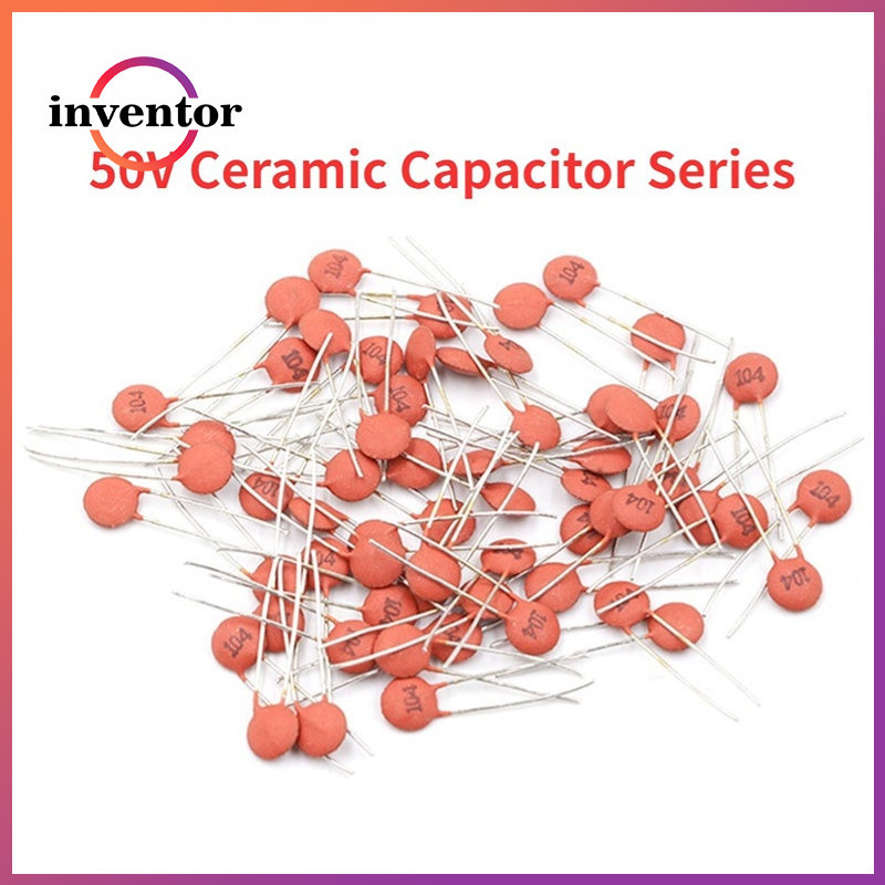 100ชิ้น 50โวลต์ ตัวเก็บประจุเซรามิกชิปเซรามิก (เซรามิกไดอิเล็กทริก) 1หน้า 1/2/3/4/5/6/7/8/10/12/15/1