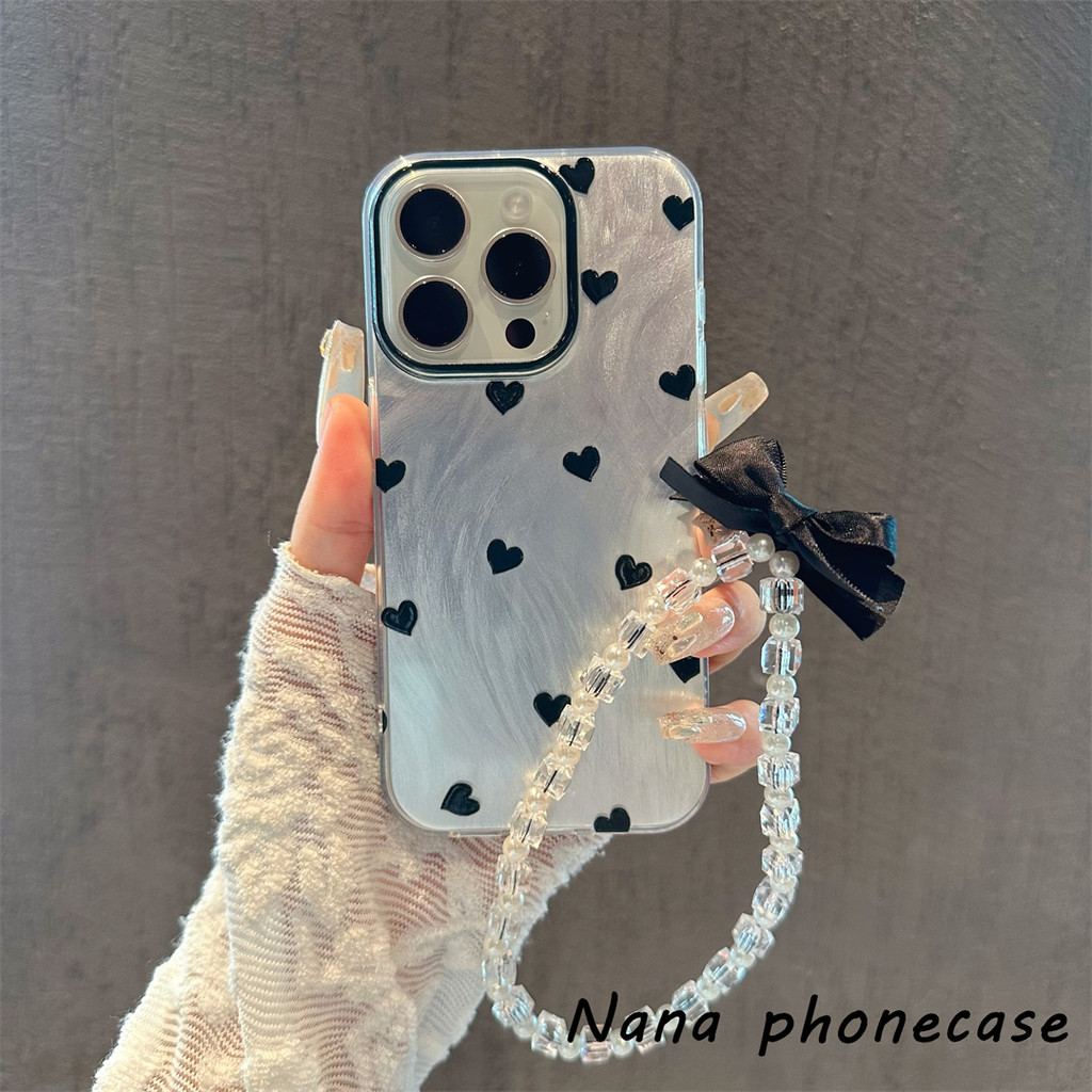 ✨ส่งจากไท✨ เคส Redmi10A9C 10CA11 2C11PRO MI11LITE 13C13RPRO เคสโทรศัพท์คู่รักสีดำพร้อมสายโซ่