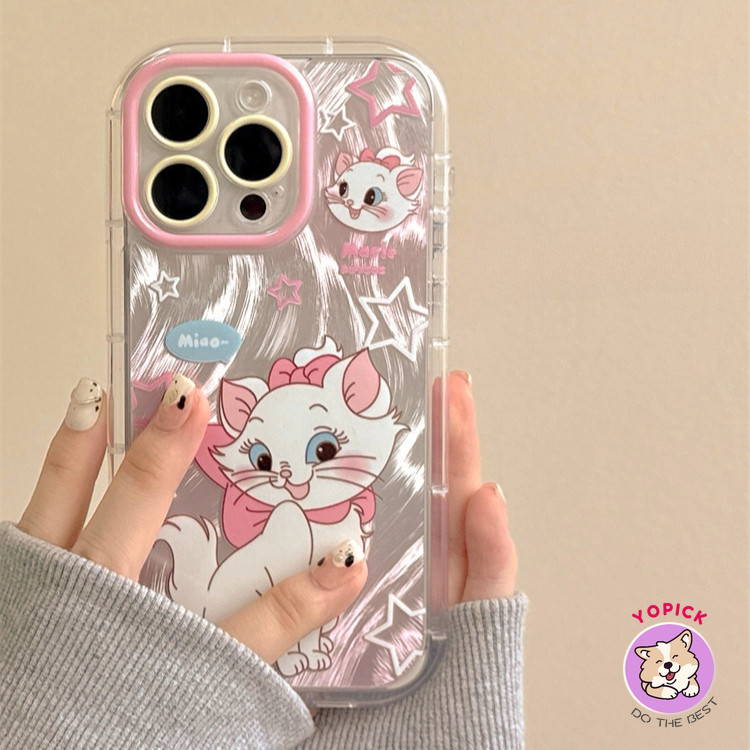 แมวสีชมพูน่ารักเคสโทรศัพท์สําหรับiphone 16 16pro 16promax 16plus 11 12 13Pro Max 14Plus XR XS Max 7 8 Plusการ์ตูนฝาครอบโทรศัพท์สําหรับIPhone 15Pro Maxซิลิโคนนุ่มกรณีสาวเพื่อนNYS