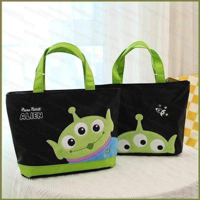 Disney Toy Story Alien Tote Bag Present For Girls Shopping Bag กระเป๋าสะพายไหล่ความจุขนาดใหญ่