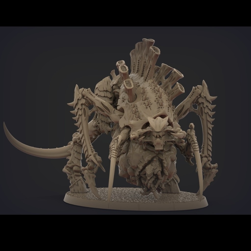 Warhammer 40K Taerun Zerg แม่รังแม่ไอออนปืน110mm แม่พิมพ์สีขาวรูป ficu