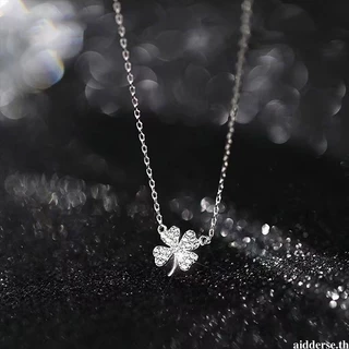 aidderse.thLucky Four Leaf Cloverสร้อยคอผู้หญิงIns Simple Clavicle Chain Niche Design Neck Chain-