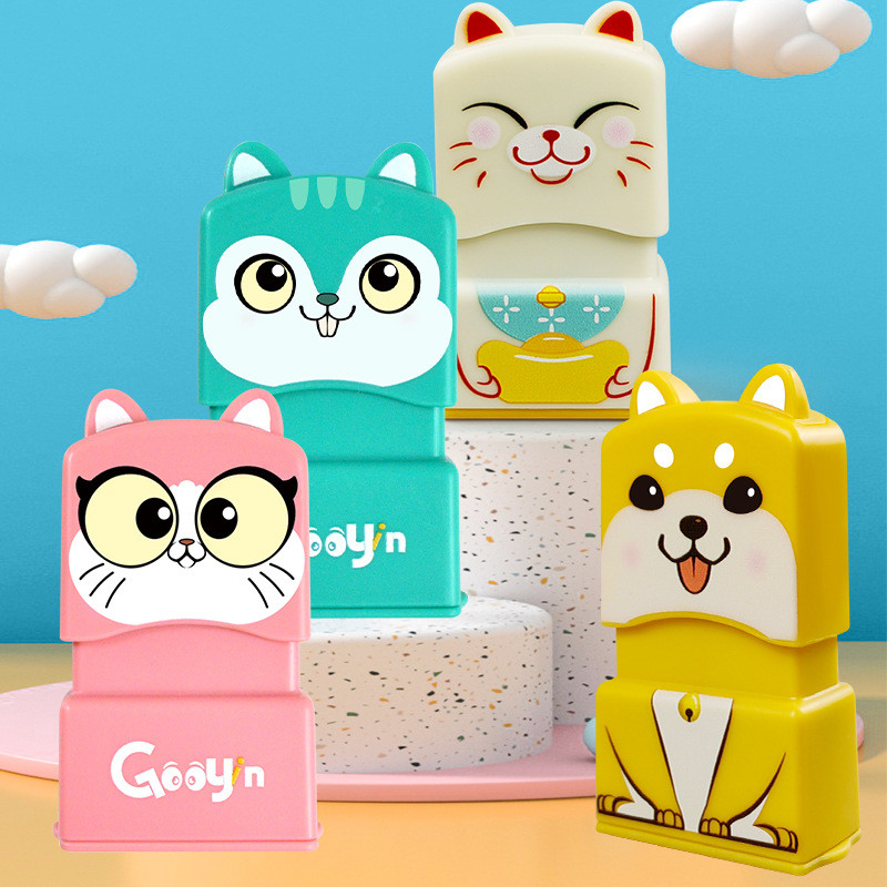 ตราประทับชื่อที่กําหนดเอง สัตว์น่ารัก หมึกกันน้ําที่เป็นมิตรกับสิ่งแวดล้อม ซีลโรงพยาบาลพยาบาลเด็ก