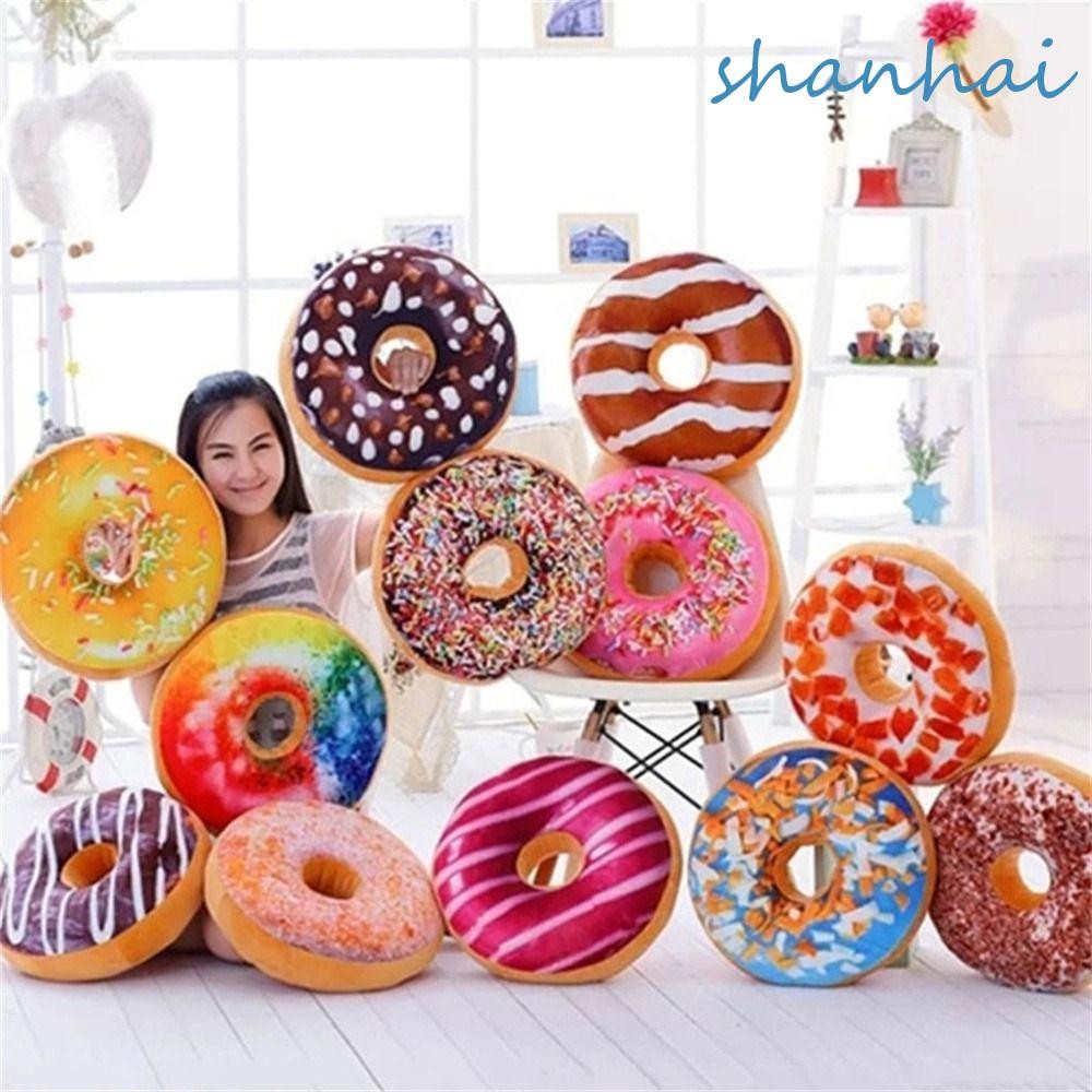 Shanhai หมอนโดนัทของขวัญวันเกิด 40 ซม.โซฟาหมอน Nap หมอนช ็ อกโกแลตโดนัทเบาะรองนั ่ ง