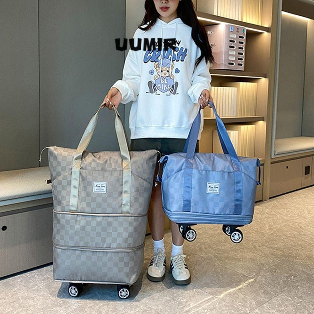 UUMIR กระเป๋า ดัฟเฟิล กลิ้ง ดัฟเฟิล แบบพับได้ขยายได้ขยายได้กระเป๋า ดัฟเฟิล หลายกระเป๋าที่มีล้อกลิ้งกระเป๋าเดินทางกระเป๋