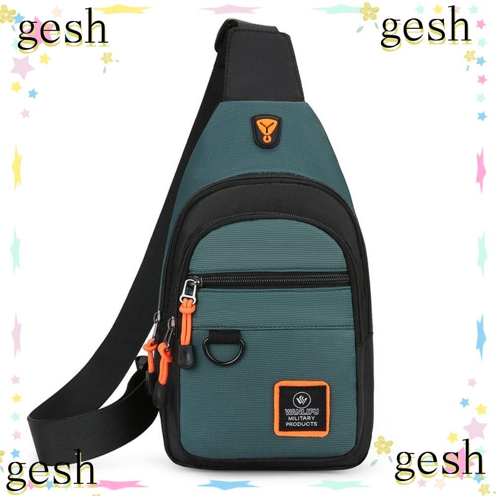 Gesh1 กระเป๋าคาดหน้าอก,กระเป๋า Messenger อเนกประสงค์กันน้ํา,กระเป๋าสะพายไหล่ที่ทนทานต่อการสึกหรอกีฬากลางแจ้ง
