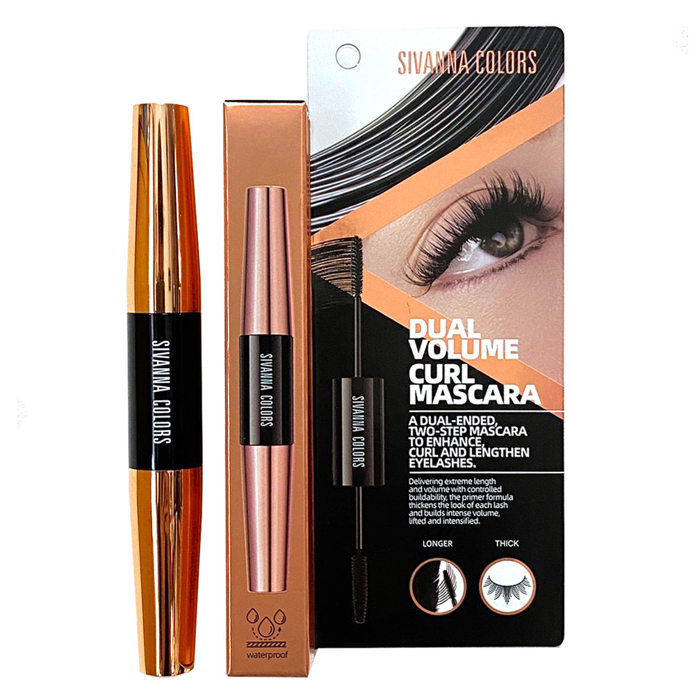 สิวันนา มาสคาร่า สีดำสนิท แปรงซิลิโคลน 8g HF9020 Sivanna Colors Dual Volume Curl Mascara