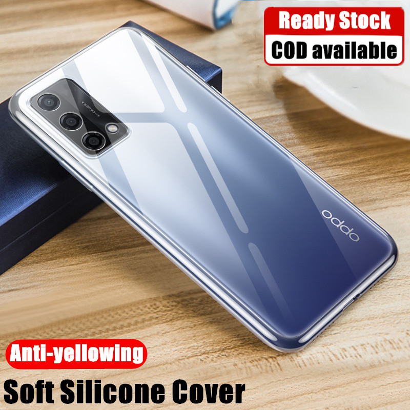 สําหรับ OPPO A95 4G CPH2365 นุ่มซิลิโคนใสยืดหยุ่นกันกระแทก TPU Cover ผิวเหลืองคริสตัล Resistance Jelly Case