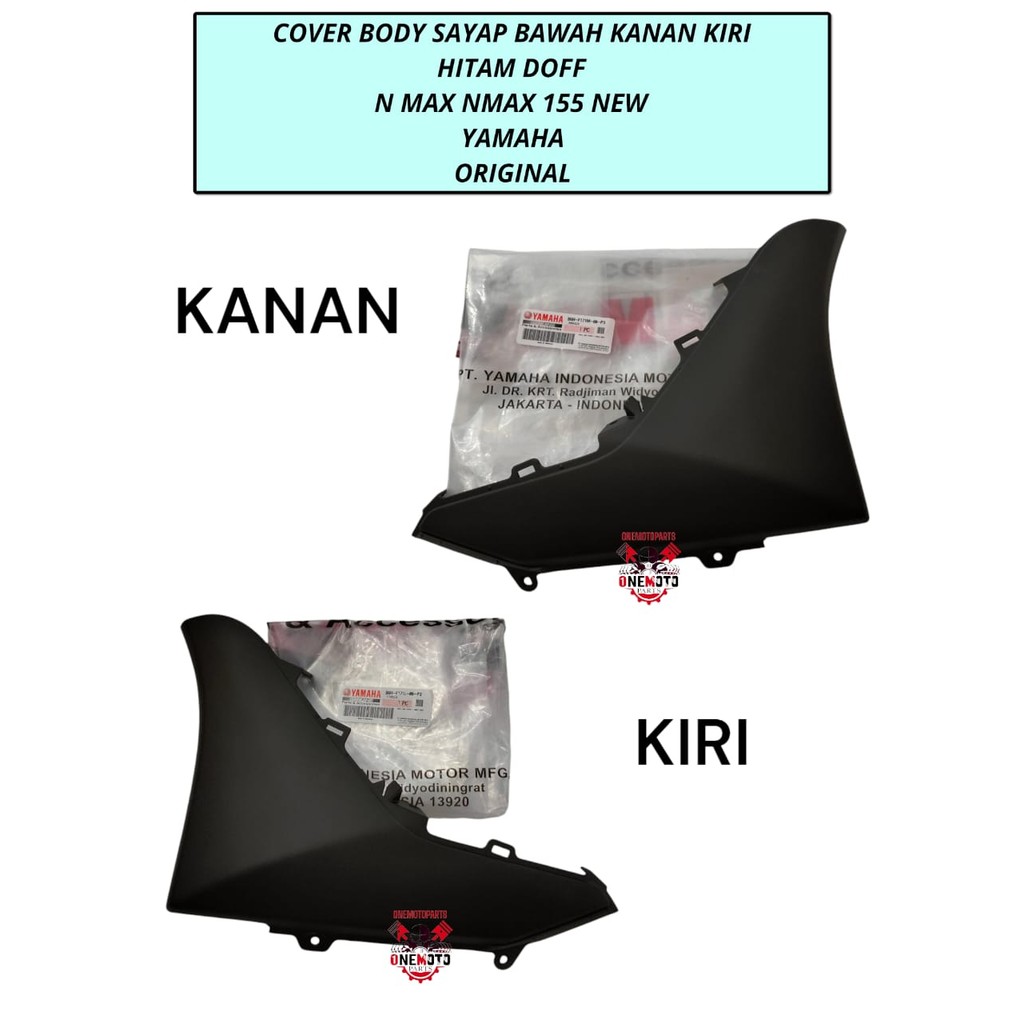 Orimoto - ฝาครอบร่างกาย LOWER WING RIGHT ซ้ายสีดํา DOFF N MAX NMAX 155 ใหม่ YAMAHA ORIGINAL B6H-F171