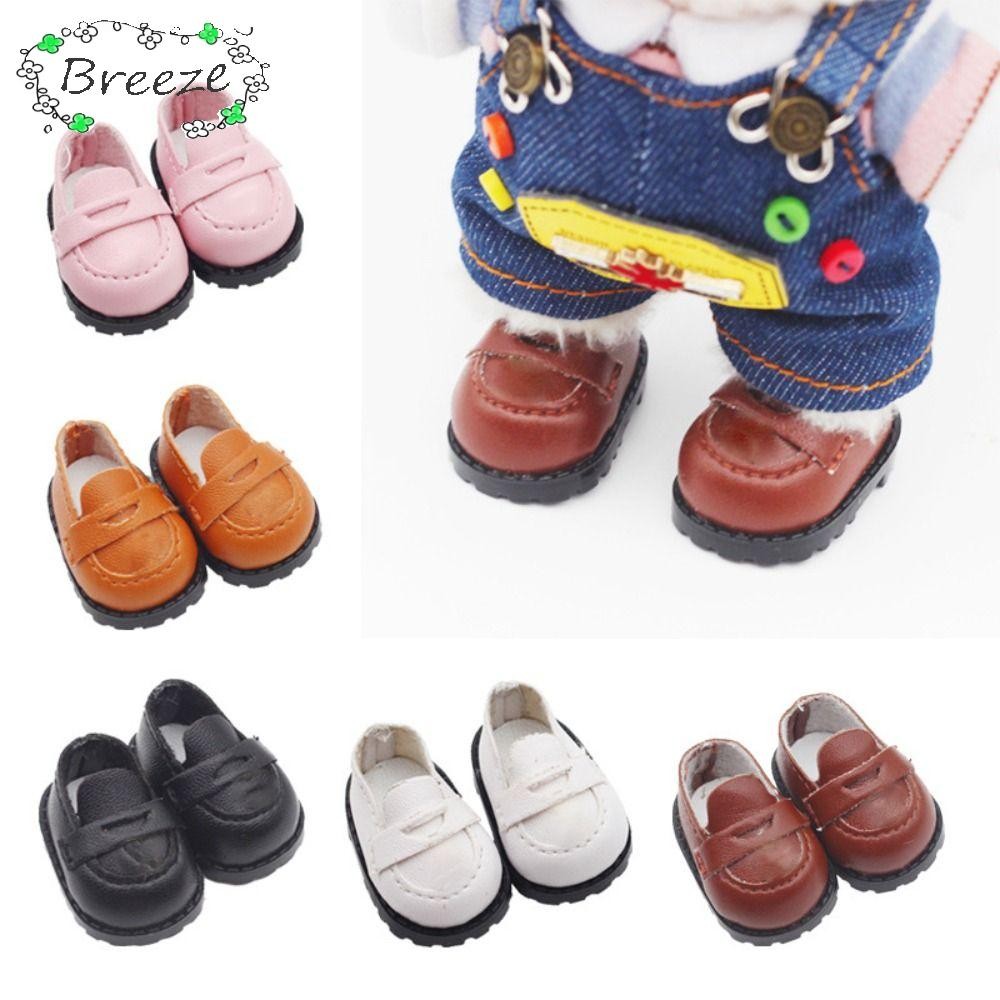 Breeze Labubu รองเท้า,เปลี่ยนหลายสไตล์ผ้ารองเท้า,งานอดิเรก DIY 3.8*2.3 ซม.Hand-made ตุ๊กตารองเท้าหนังสําหรับ Labubu