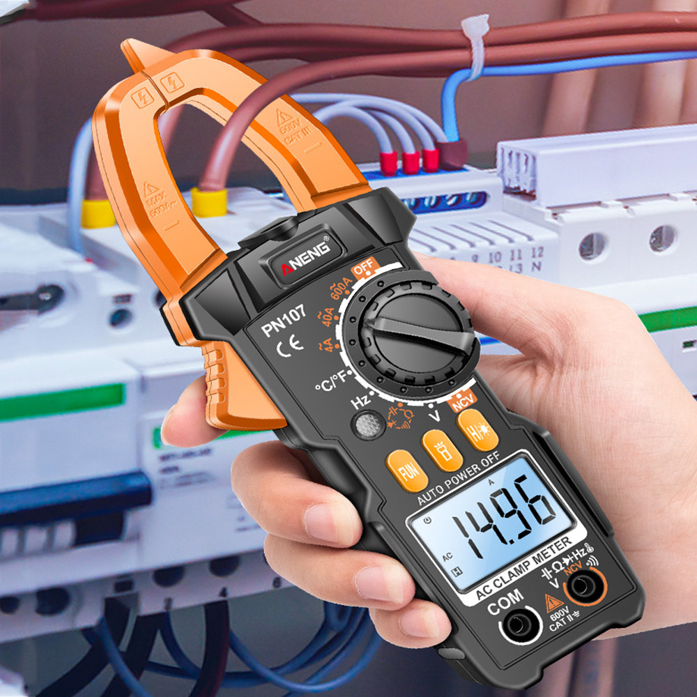 Aneng PN107 Digital Clamp Meter 600A AC Current Tester 4000 นับมัลติมิเตอร์ AC/DC แรงดันไฟฟ้า Multit