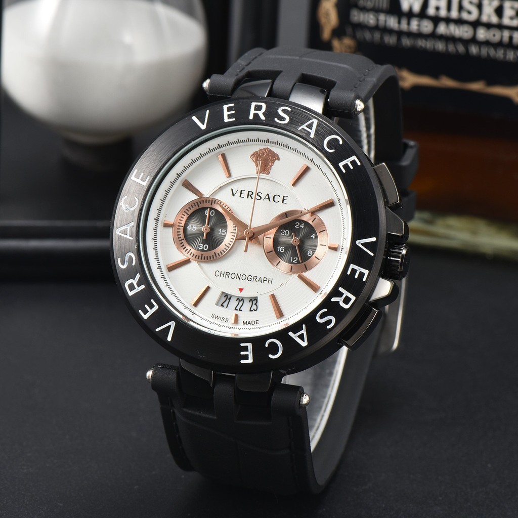 2024 แฟชั่น VERSACE ยี่ห้อมัลติฟังก์ชั่น High-End นาฬิกาผู้ชาย