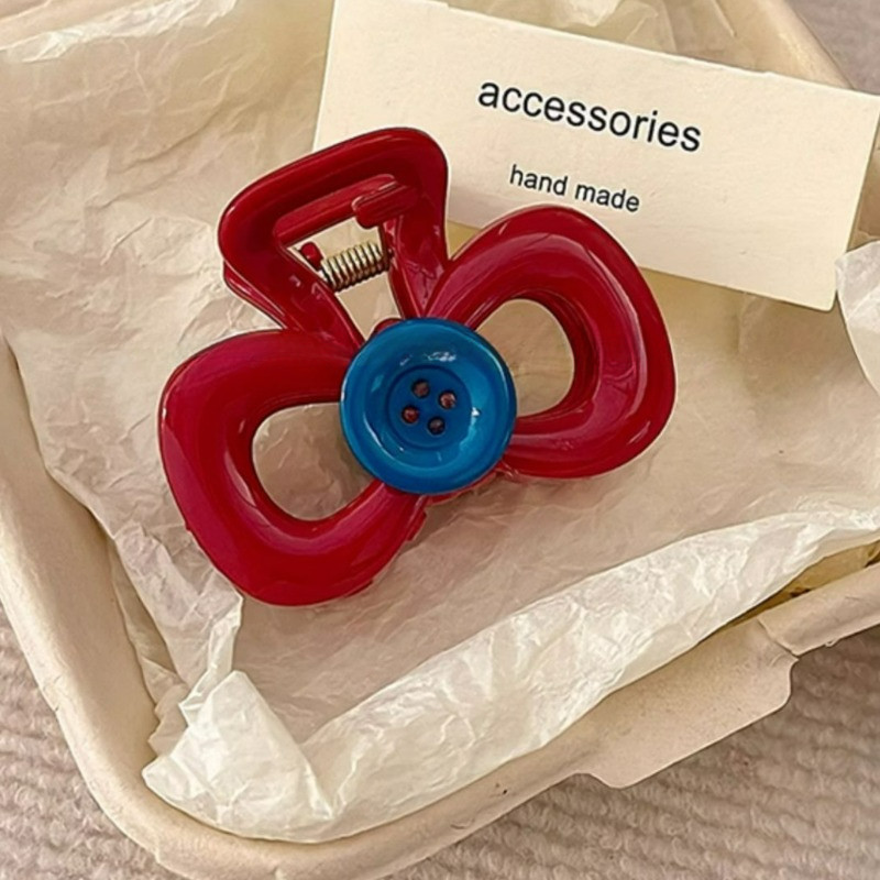 ใหม่จีนสีแดงผู้หญิงน่ารัก Priness Bowknot หางม้าคลิปผม Hairpin Headwear อุปกรณ์เสริม