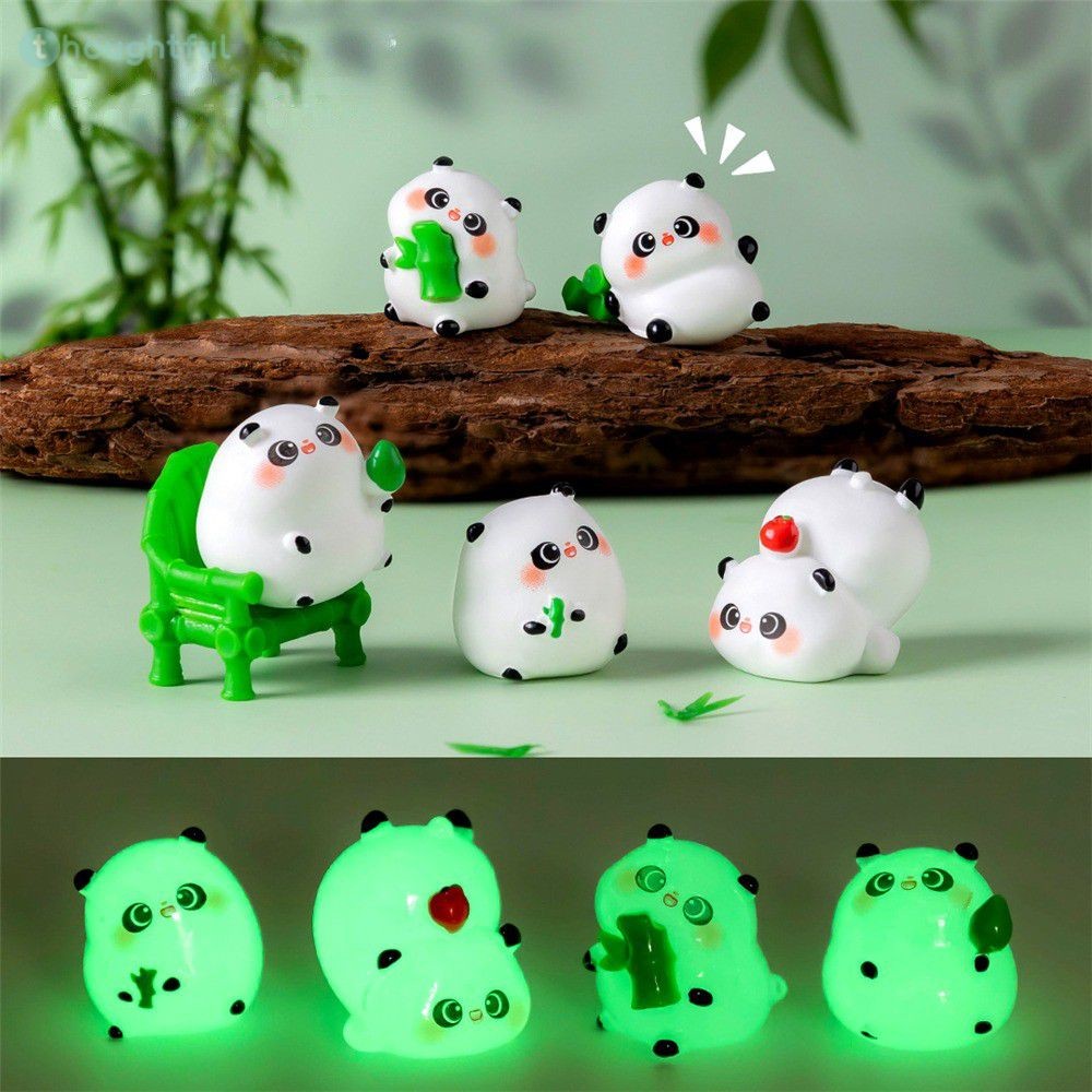 ไมโครแลนด์สเคป สร้างสรรค์ น่ารัก เรืองแสง แพนด้า จัดสวน ตกแต่งเดสก์ท็อป DIY อุปกรณ์เสริม TH