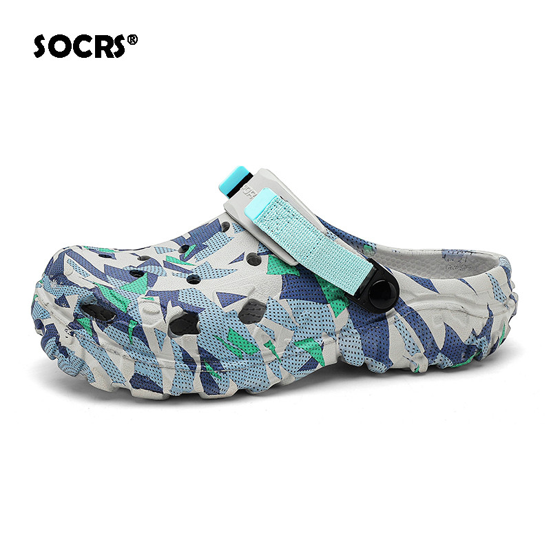 SOCRS โซคาร์ส 2026 ผู้ชายรองเท้าแตะขนาดใหญ่ฤดูร้อนสวมใส่ลื่นรองเท้าแตะชายหาดแนวโน้มรองเท้าแตะลําลองระบายอากาศหนาด้านล่างคุณภาพสูงขนาด 46 47
