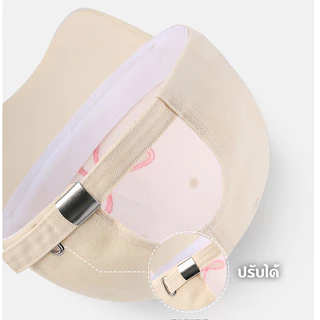 หมวกแก็ป (ปักโบว์) หมวกเบสบอล แฟชั่นเกาหลี cotton cap