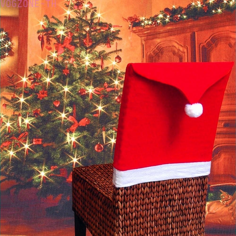 #VOGUEZ#Chair Cover Christmas Decorative Christmas Backboard Party Chair Cover