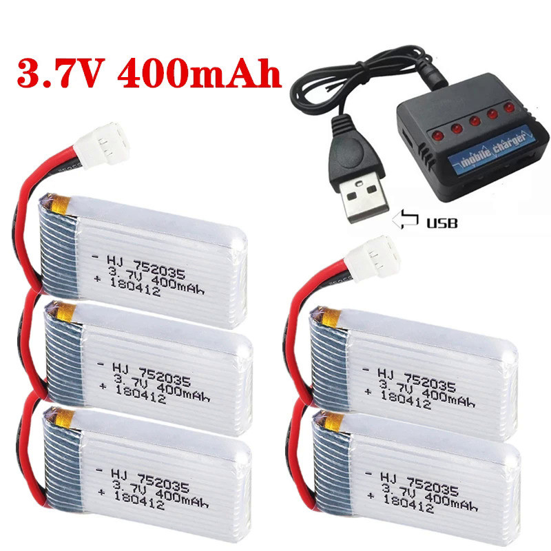 3.7V 400mAh Lipo Battery For X4 H107 H31 KY101 E33C E33 U816A V252 H6C RC Quadcopter Drone Spare Par