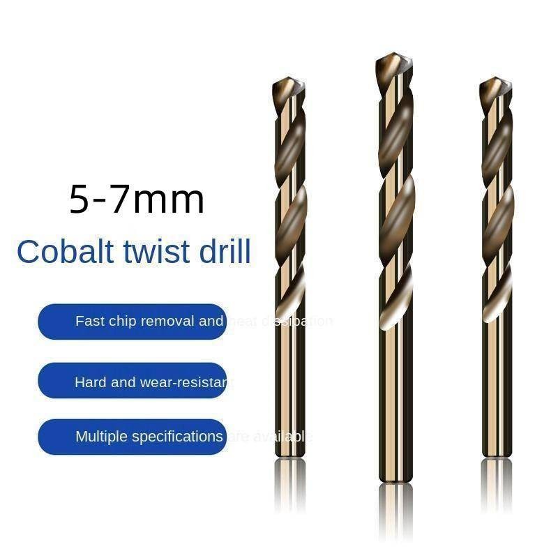 1PC M35 Cobalt HSS เจาะบิตตรง Shank Twist เจาะ Bit Hole เครื่องตัดเครื่องมือสําหรับโลหะสแตนเลสเจาะ งานโลหะ 5 มม.-7 มม.