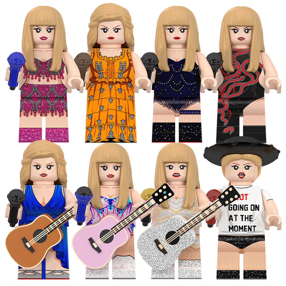ใหม่ Arroval Super Star Pop นักร้อง Taylor Swift Ed Sheeran Daft Punk Building Blocks ของเล่นรูป