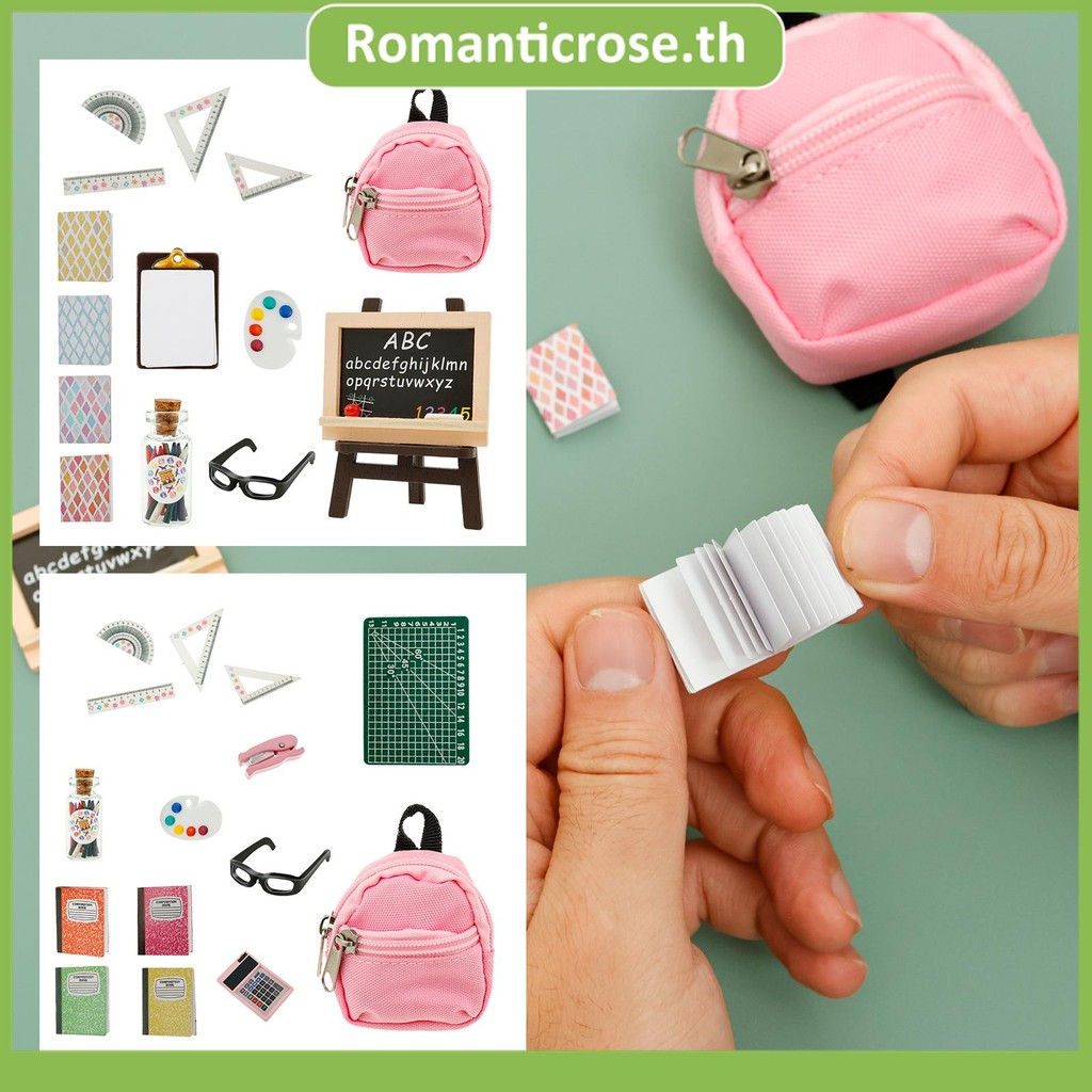 อุปกรณ์มินิโรงเรียนสําหรับตุ๊กตาบ้านตุ๊กตาสร้างสรรค์อุปกรณ์โรงเรียนบ้านตุ๊กตาขนาดเล็กประณีตมินิตุ๊กต