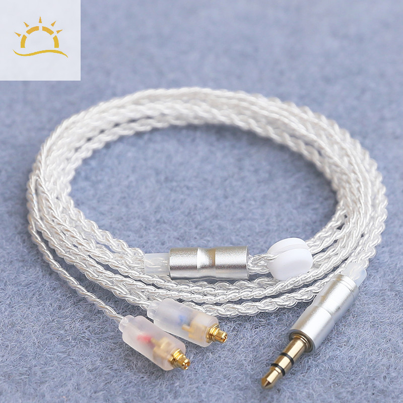 [WI] Hifi หูฟังอัพเกรดสาย MMCX 3.5 มม.1.2 ม.สายแกนชุบเงินสําหรับ Sennheiser IE200/IE300/IE600/IE900/