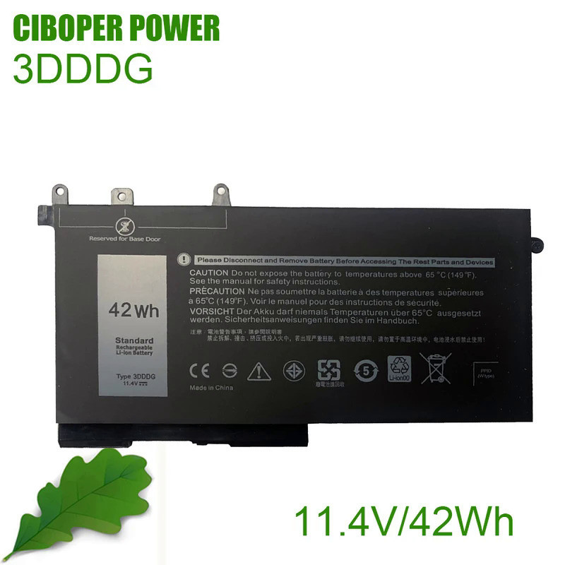 CP Laptop Battery 3DDDG 11.4V/42Wh For Latitude E5280 E5480 E5580 E5290 E5490 E5491 E5591 E5495 P27S