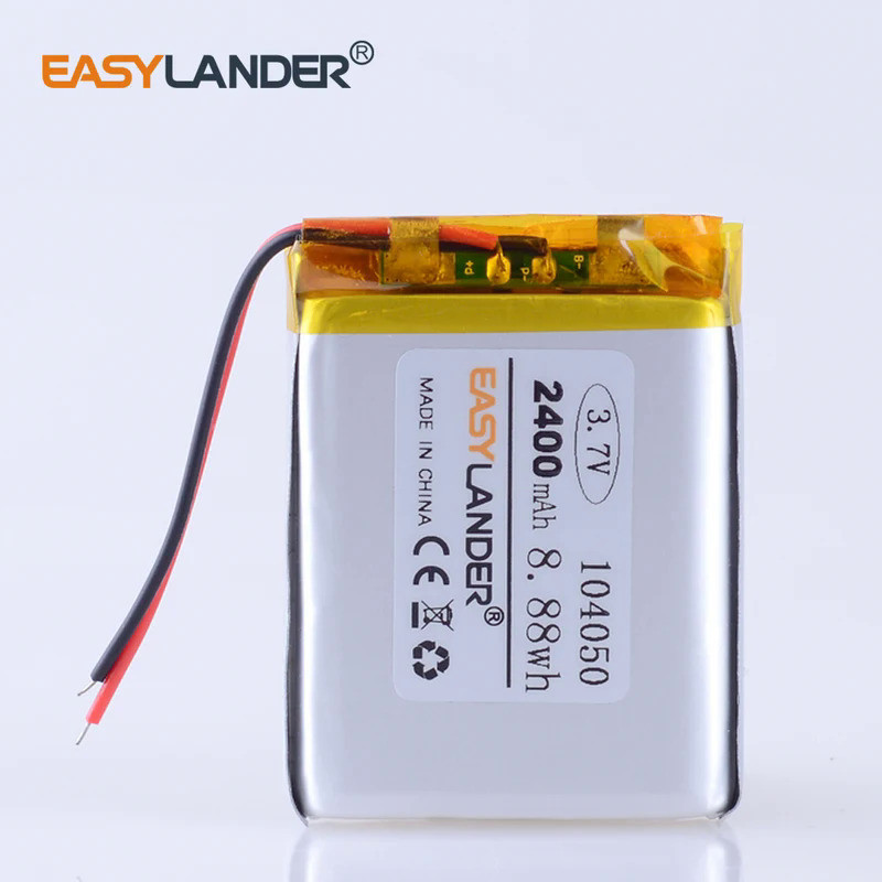 Rechargeable 3.7V 2400mAh Li-Po Battery 104050 Lithium Polymer Battery Li-Po li ion Lipo cells For G