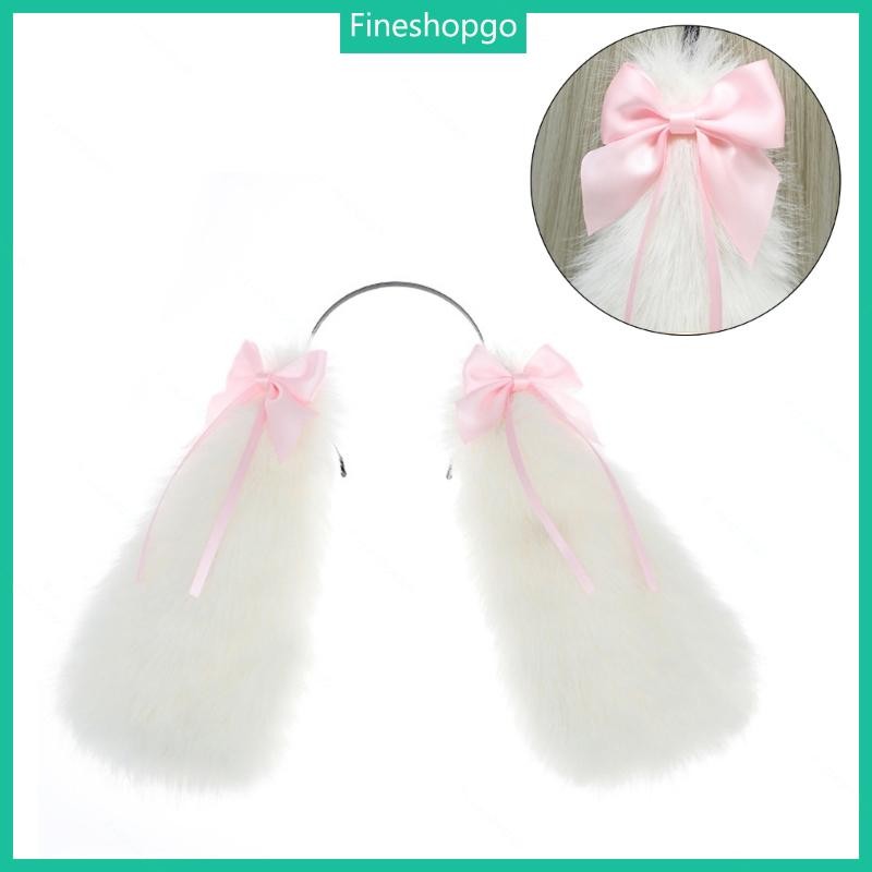 Fine COSPLAY Rabbits แถบคาดศีรษะสัตว์หูสําหรับ Carnivals Party Handmade Furry ยาวหู Party เครื่องแต่