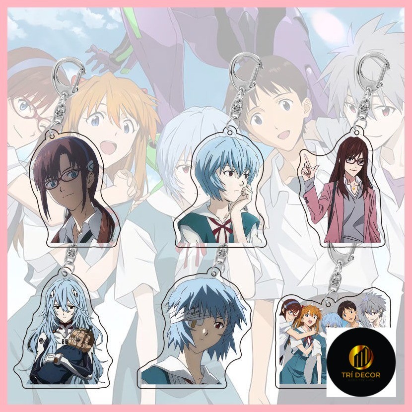 พวงกุญแจ EVA Ayanami Rei Ikari Shinji Evangelion อะนิเมะพวงกุญแจอะคริลิค Shinji Ayanami การ์ตูนกระเป๋านักเรียน