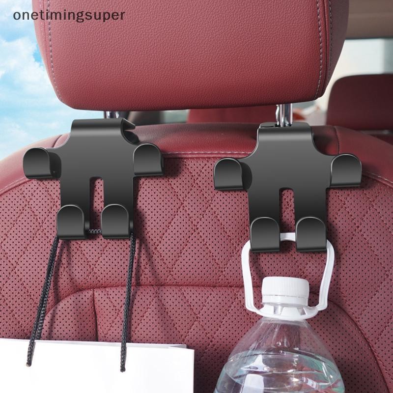 Onetimingsuper 1 ชิ้นรถที่นั่ง Headrest Hook แขวนจัดเก็บ Universal สําหรับกระเป๋าถือกระเป๋า Coat Fit Universal รถสีดํา OTP