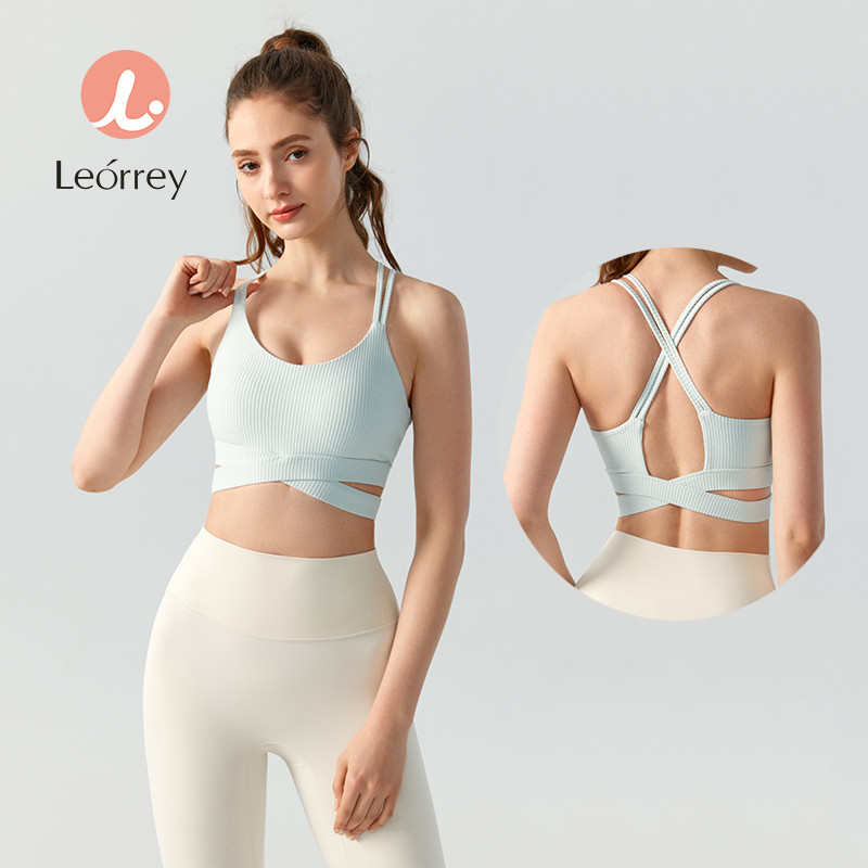Leorrey-เสื้อกล้ามโยคะพร้อม บรา เสื่อ ชุดชั้นในกีฬาฟิตเนส Bra