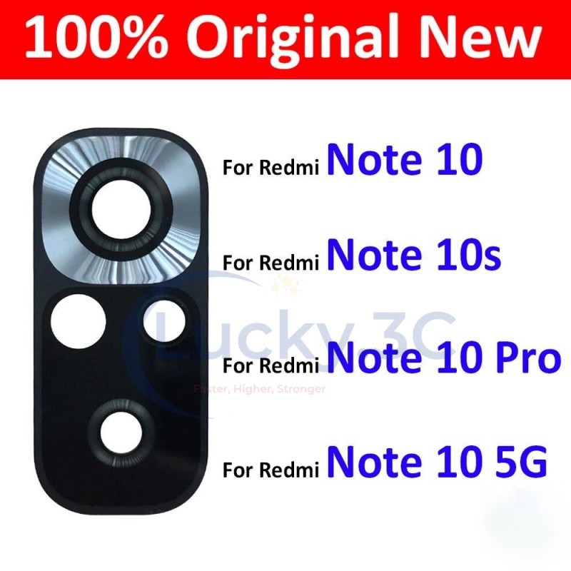 เลนส์กล้องด้านหลังด้านหลังสําหรับ Xiaomi Redmi Note 10 / Note 10s / Note 10 Pro / Note 10 5G lucky.3c