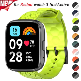 สายซิลิโคนสําหรับ Redmi Watch 3 Active สร้อยข้อมือเปลี่ยนสายรัดข้อมือสําหรับ Xiaomi Redmi Watch 3 Lite สมาร์ท WatchBand อุปกรณ์เสริม